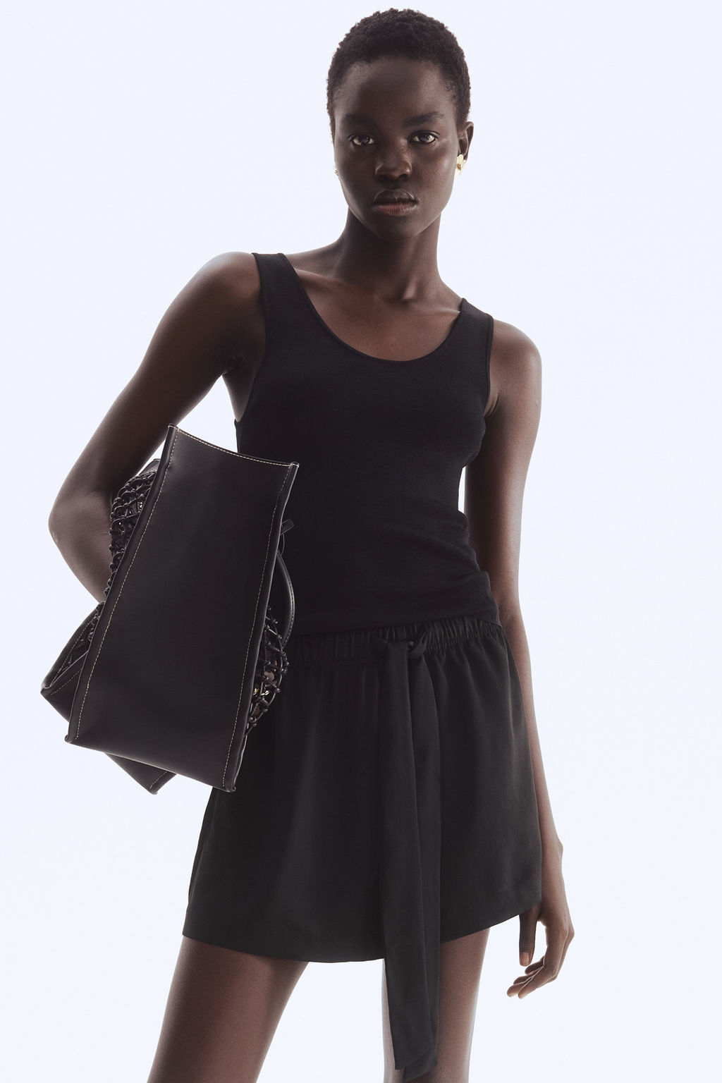 Pantal?n corto de sarga con cord?n de ajuste - H&m фото 4