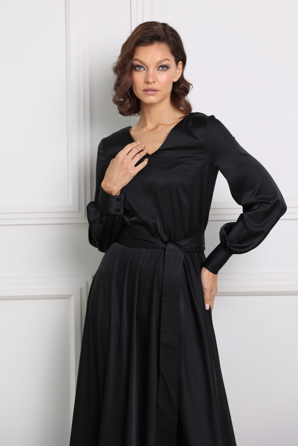 Платье макси из искусственного шелка - Looklikecat фото 6