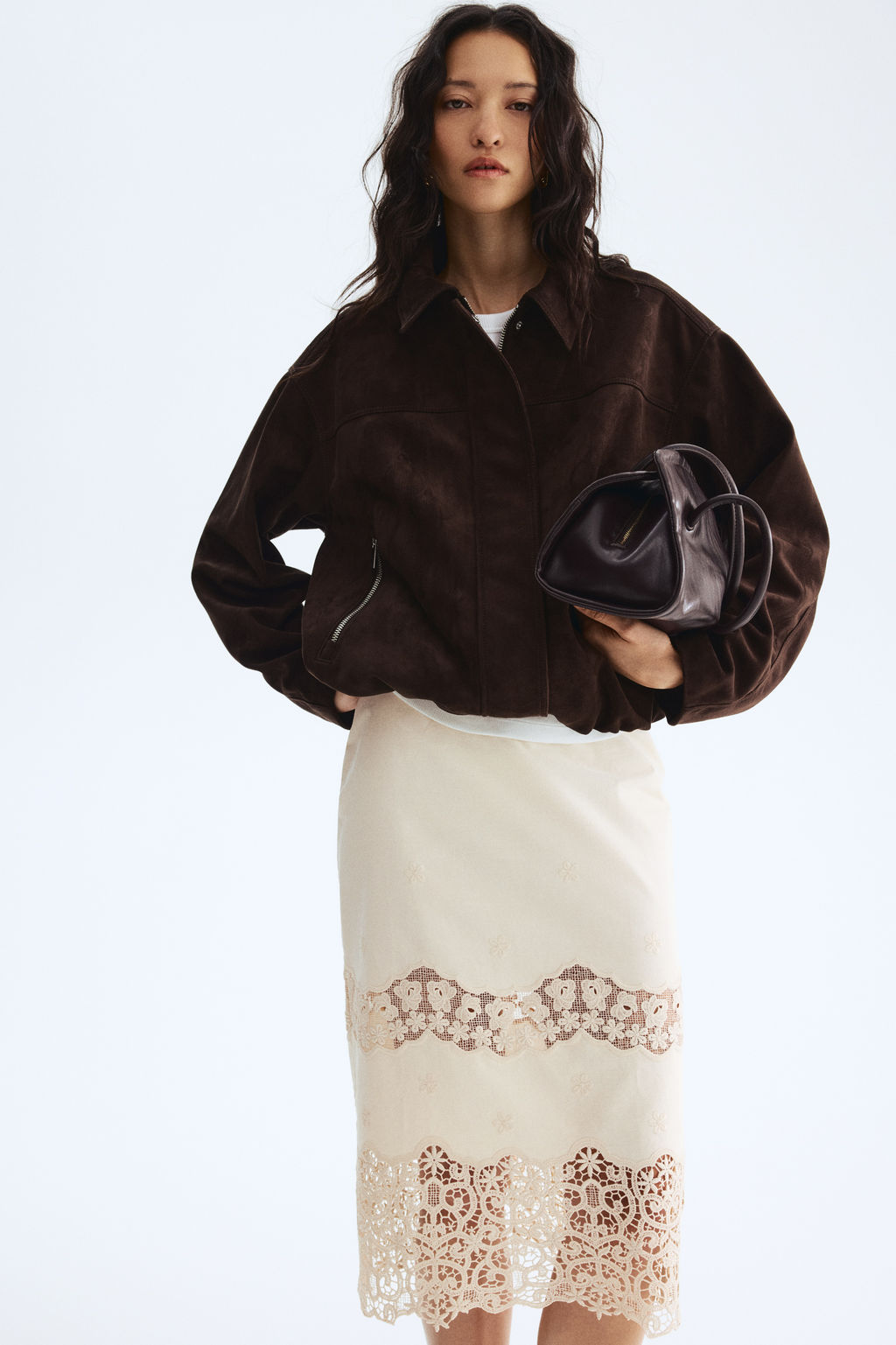 Falda de algod?n con detalles bordados - H&m фото 3