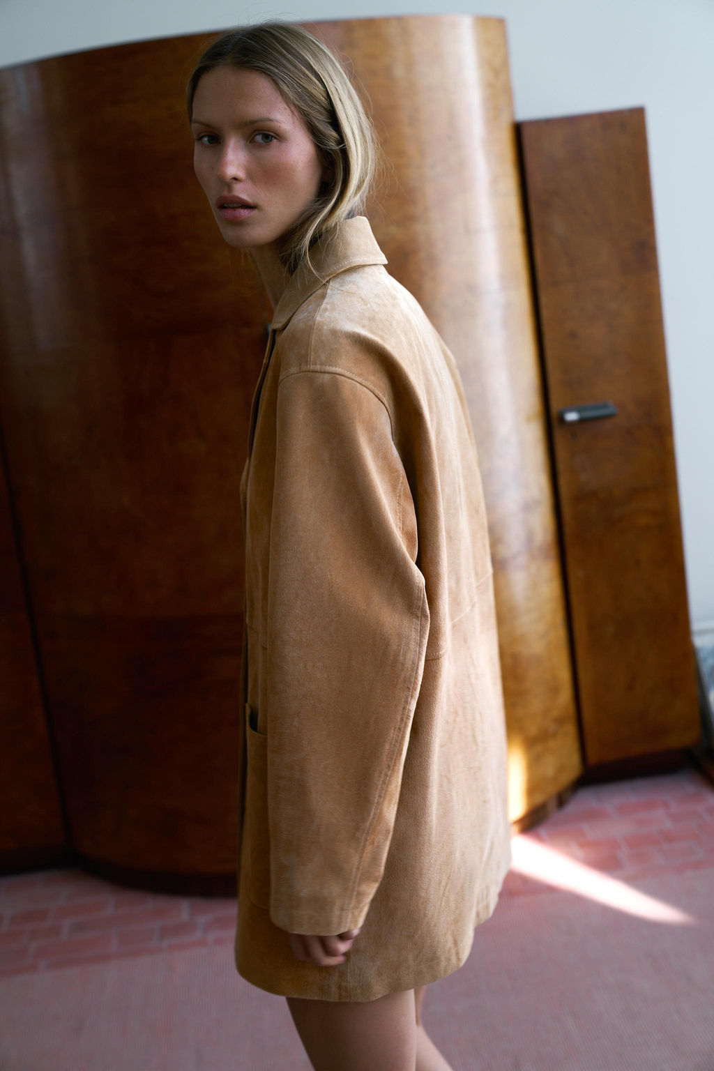CHAQUETA 100% PIEL ANTE / Tostado - Zara фото 17