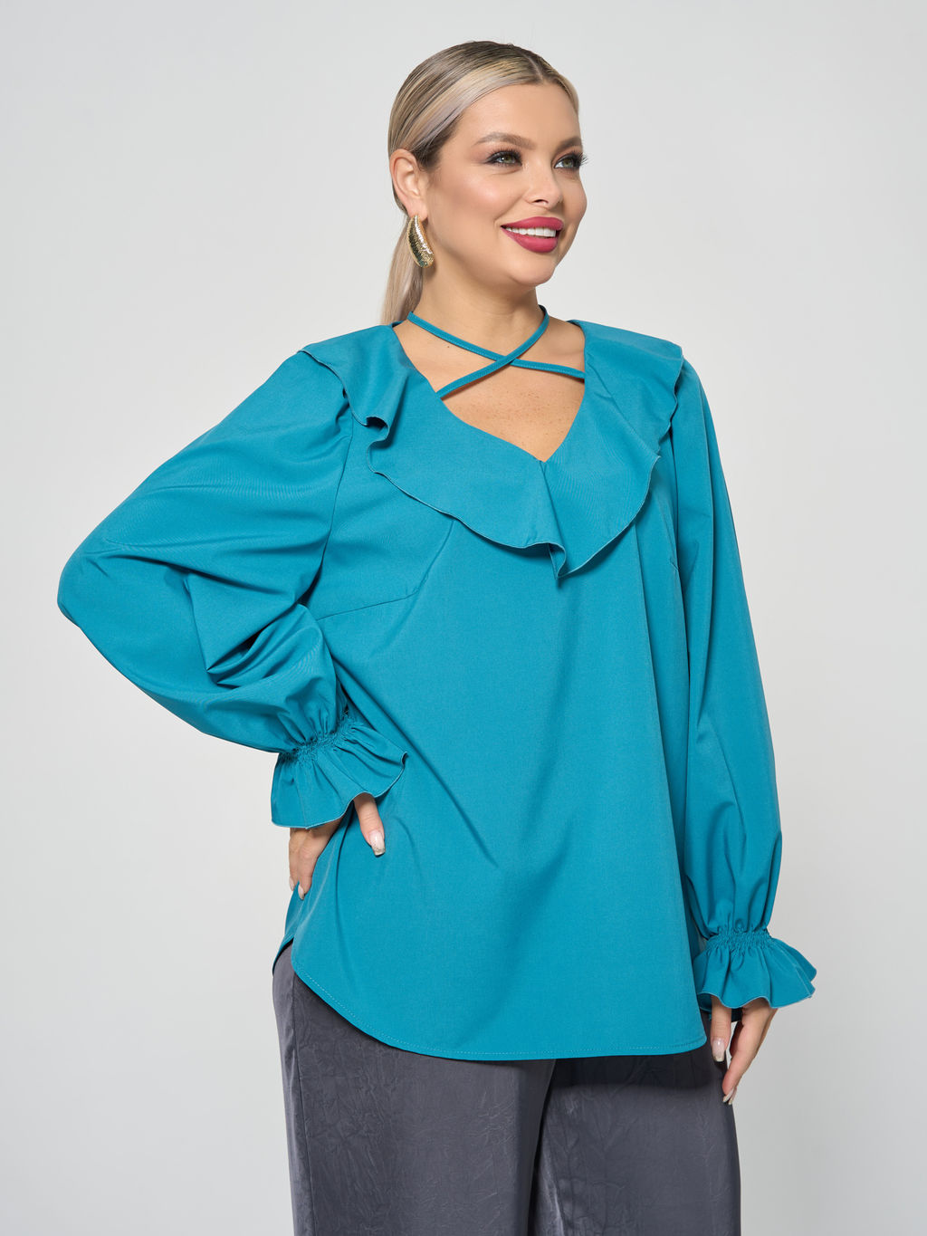 Блузка 0059-26 алый - Dora фото 184