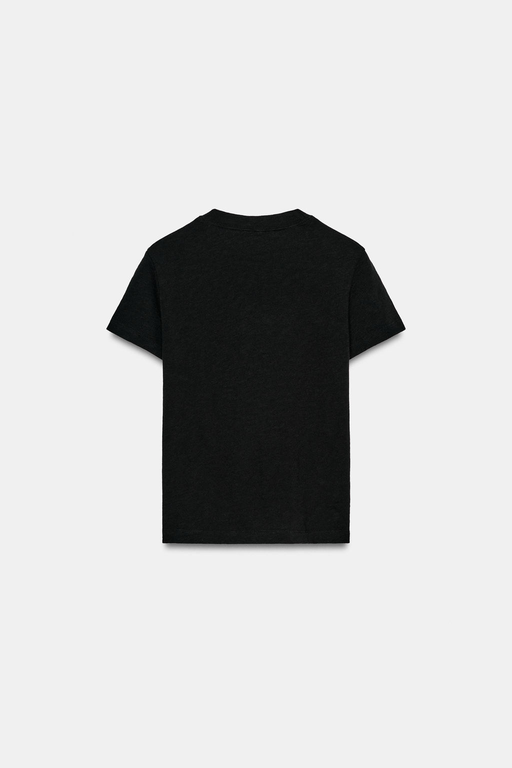 CAMISETA ALGOD?N FLAM? / Negro - Zara фото 7