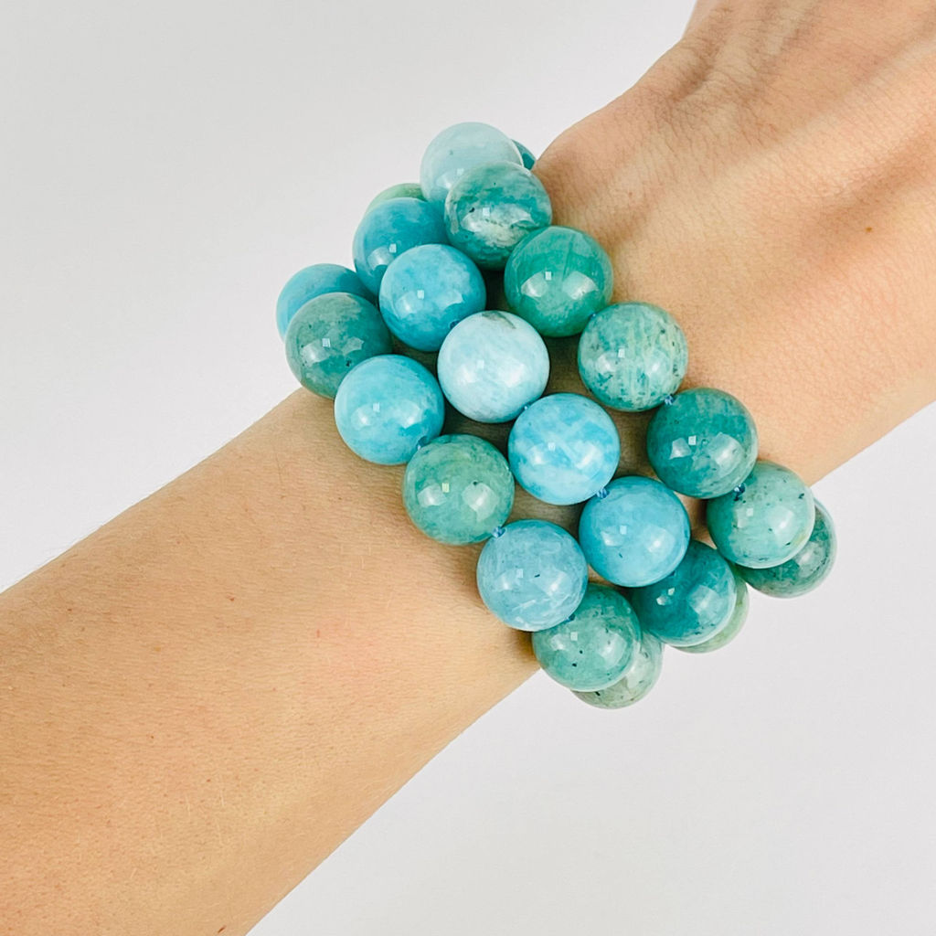 Бусины для украшений из Амазонита (32 бусины) 39 см