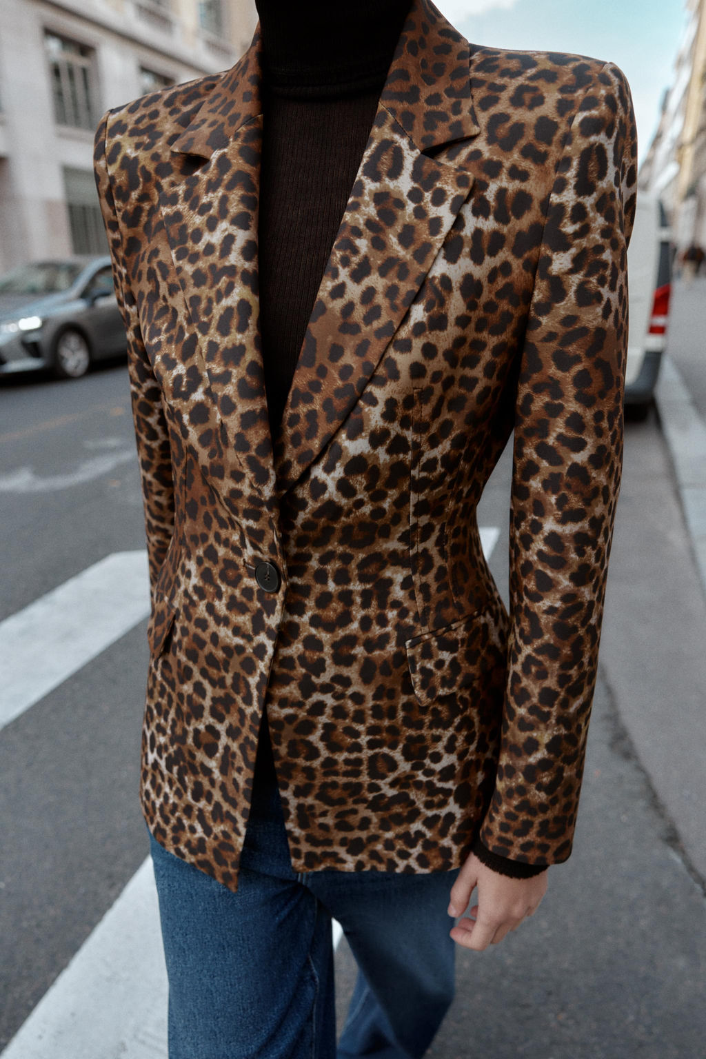 FITTED ANIMAL PRINT BLAZER - Zara фото 2