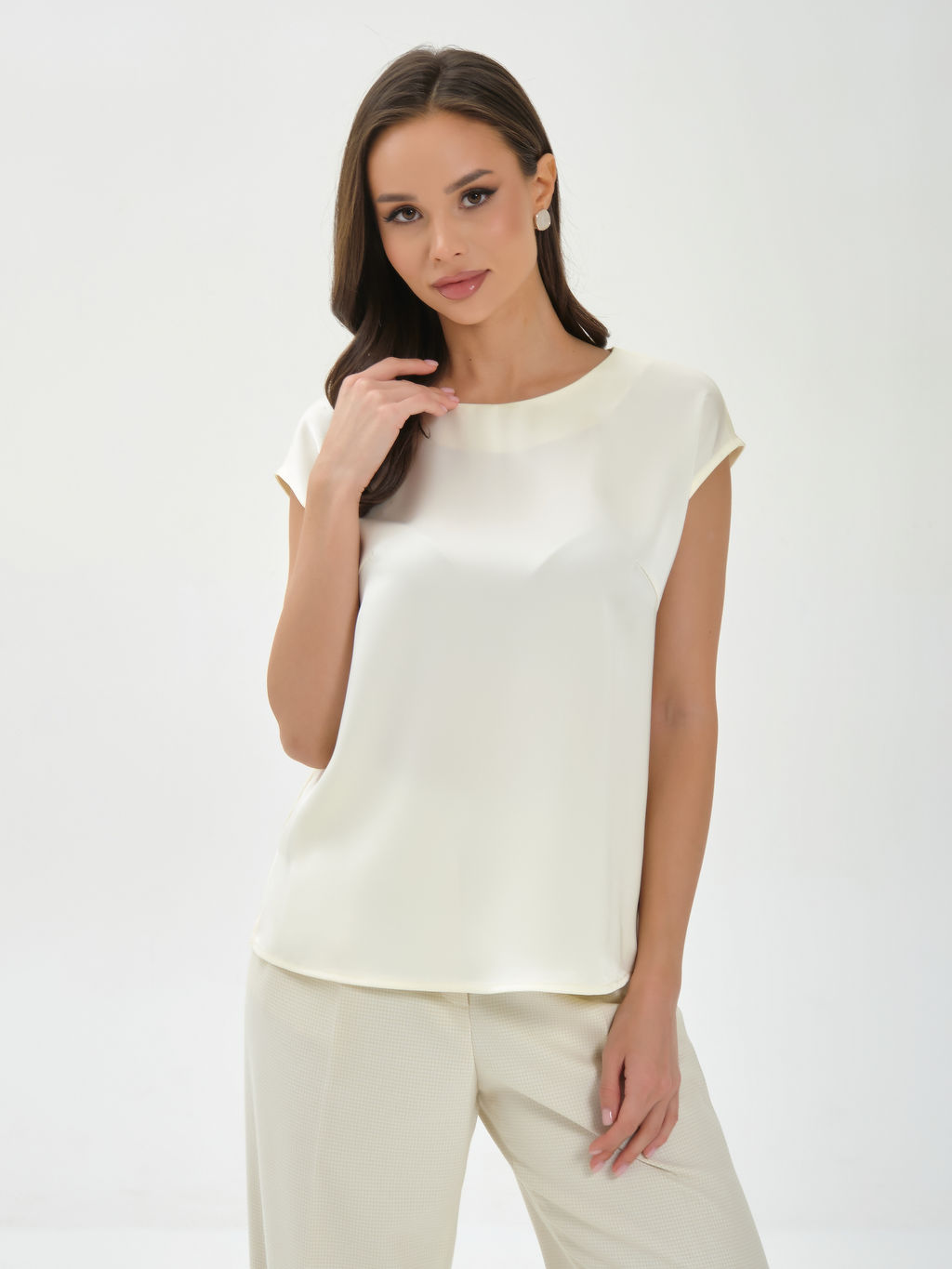 Блузка однотонная - Marchello marchellini фото 4