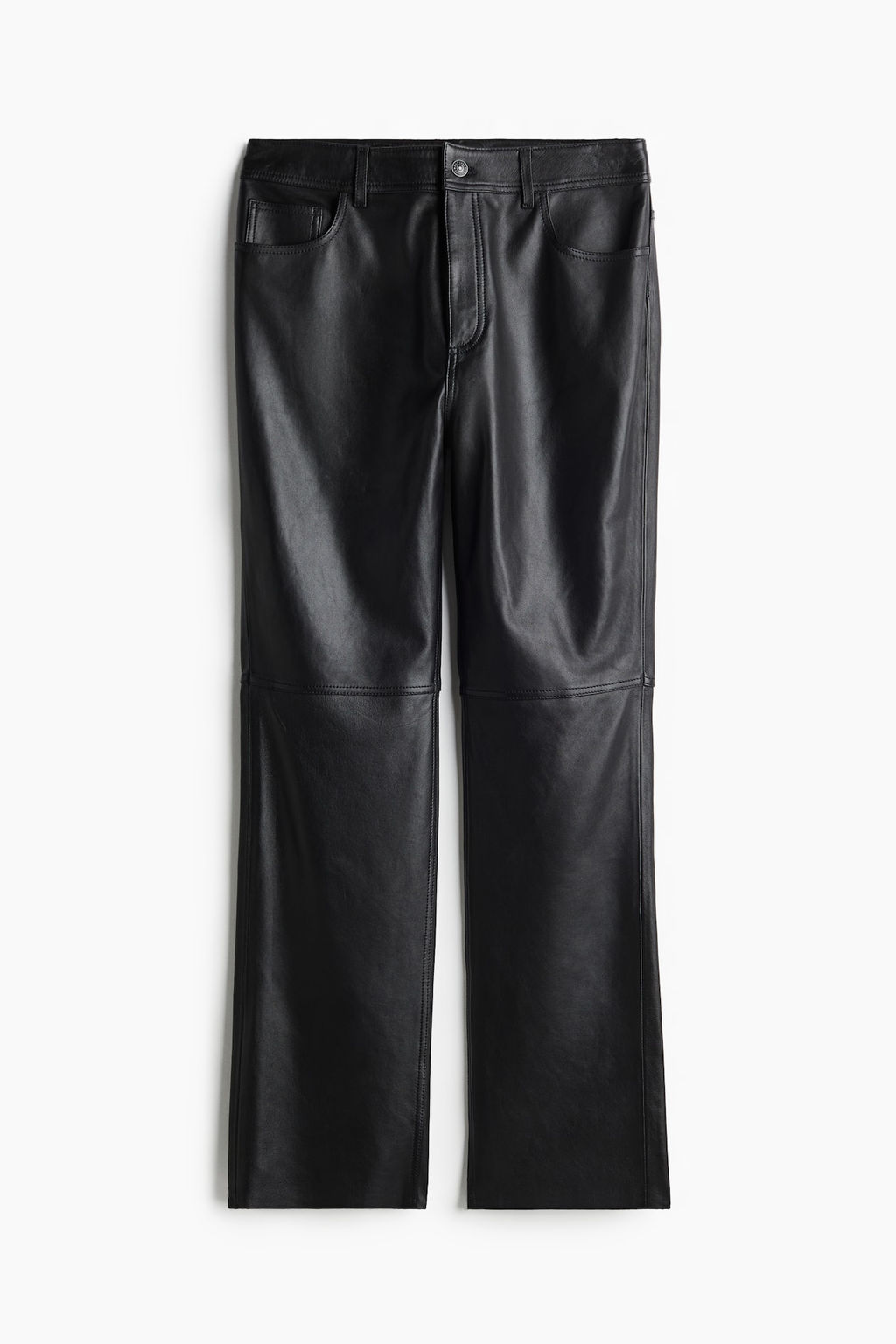 Pantalon tobillero de piel - H&m фото 4