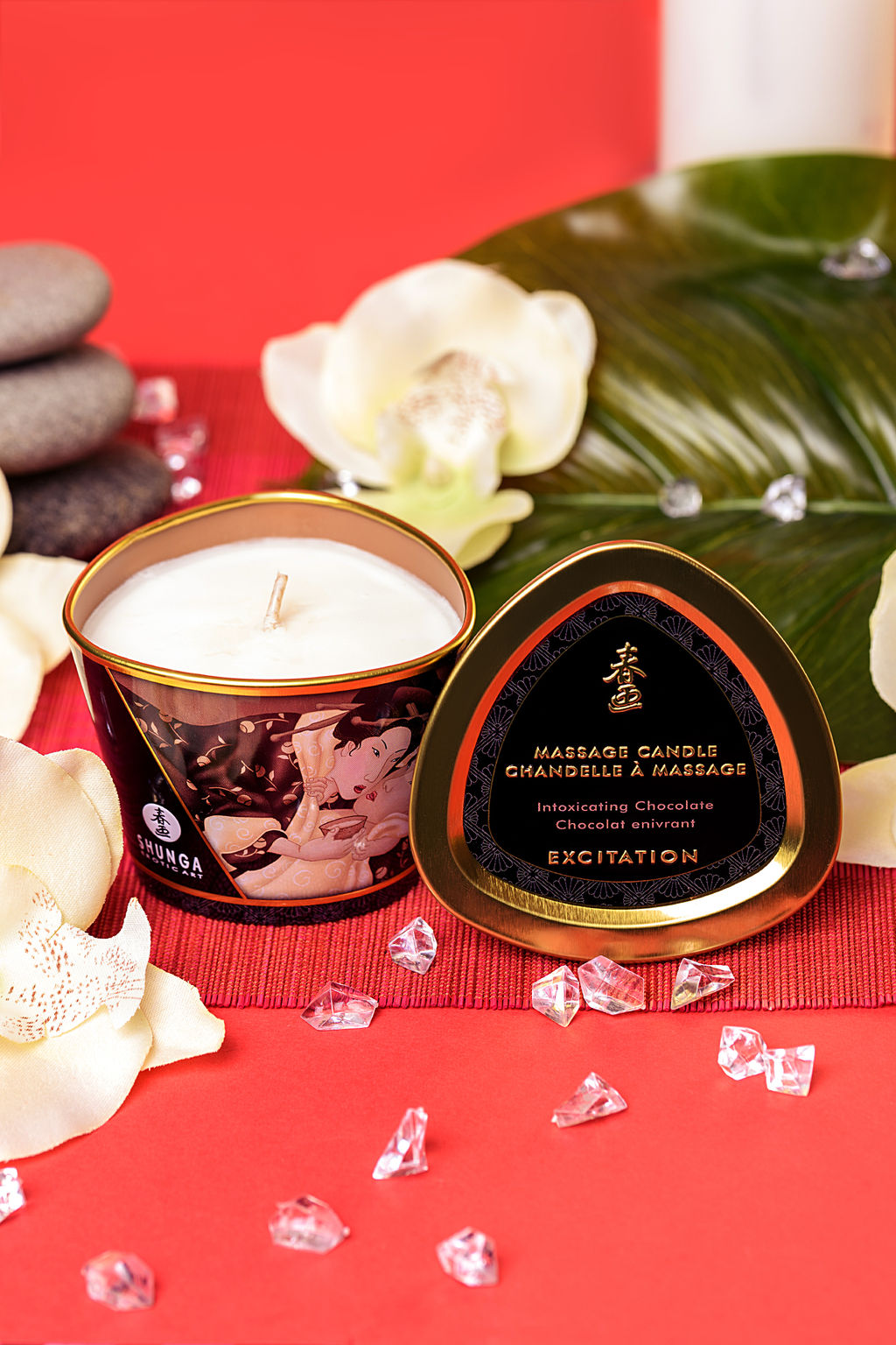 Массажное аромамасло в виде свечи Shunga Возбуждение.Пьянящий шоколад(Excitation.Chocolate), 170мл