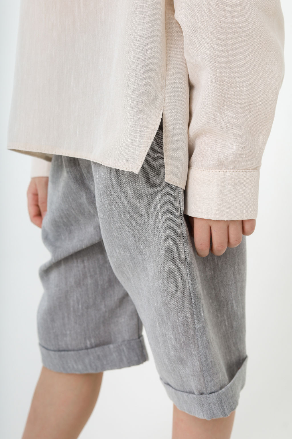 Рубашка в полоску Лен, черная - Inzibe фото 38