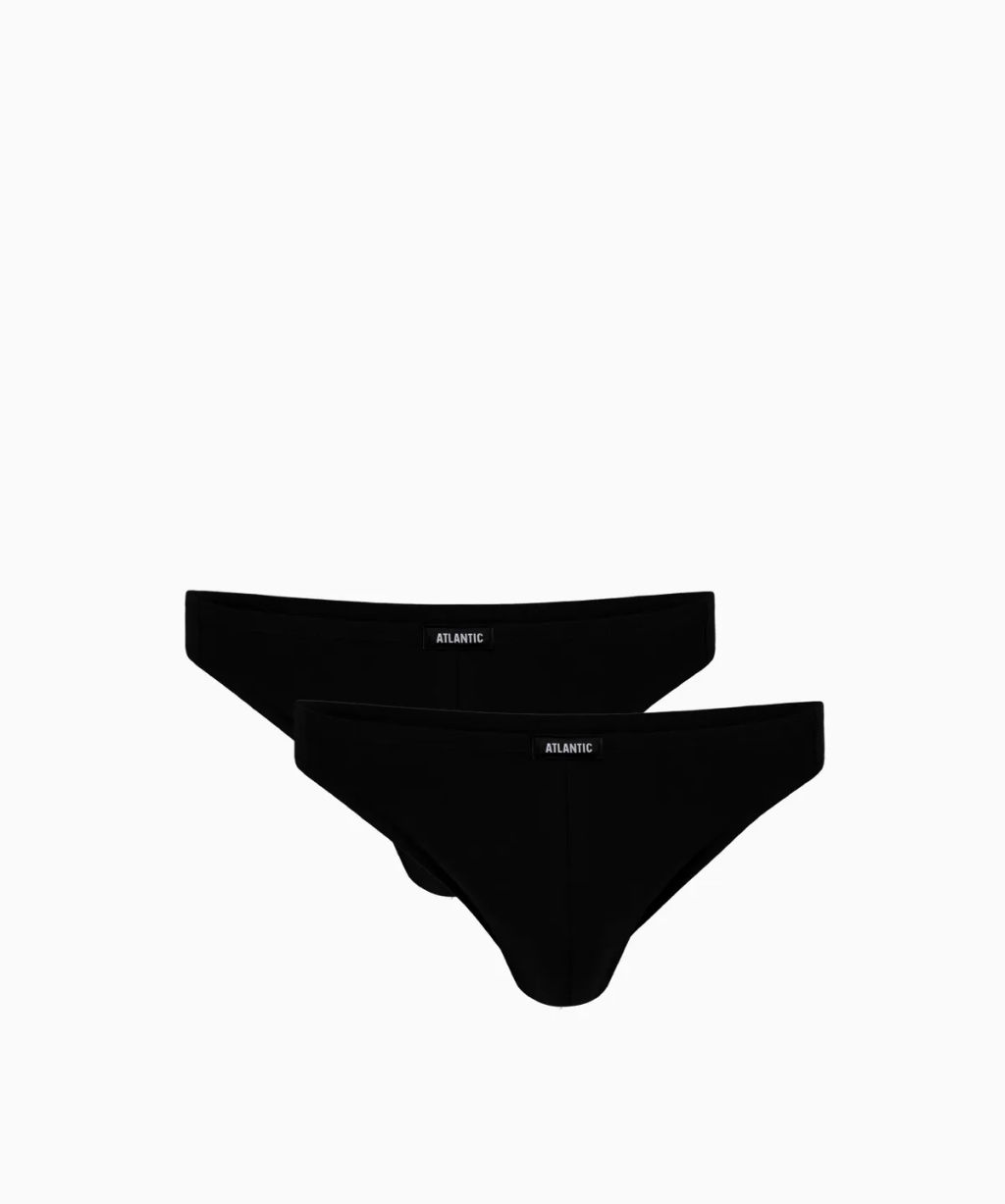 ATLANTIC 2BMP-253 Трусы стринги Basic - набор 2 шт. черный  фото 4