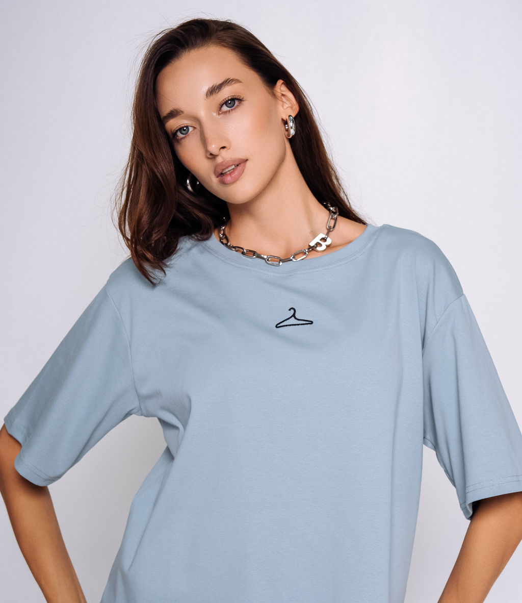 Футболка #КТ202 (3), серо-голубой