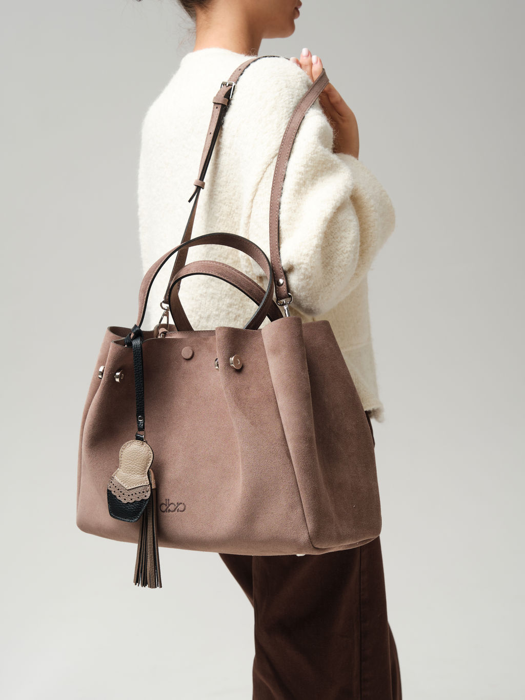 Замшевая сумка Vasilisa DBR 31210 капучино  фото 4