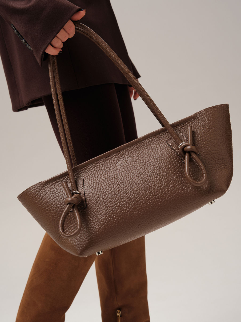 Кожаная сумка Linda DBR 31340 коричневый какао  фото 5