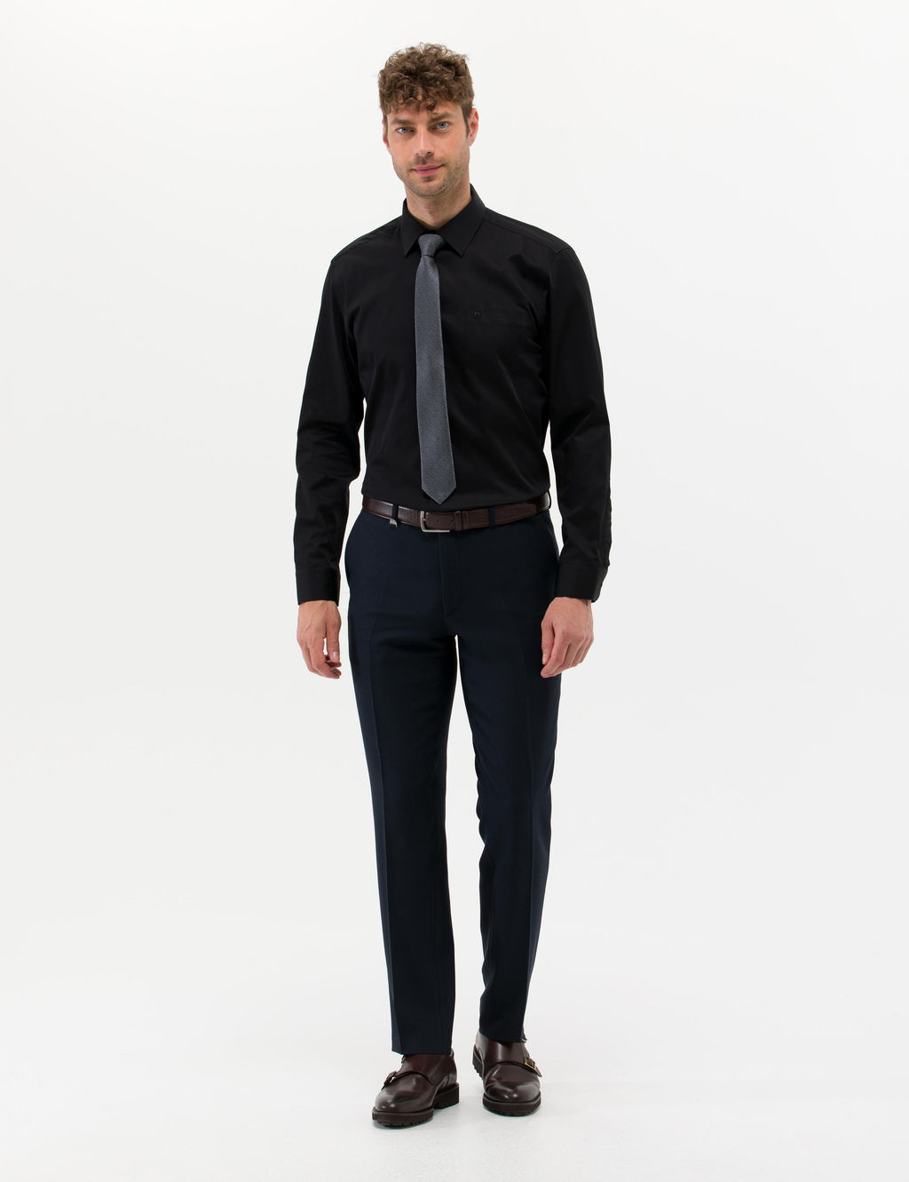 Siyah Regular Fit Uzun Kollu Klasik G_mlek - Pierre cardin фото 9