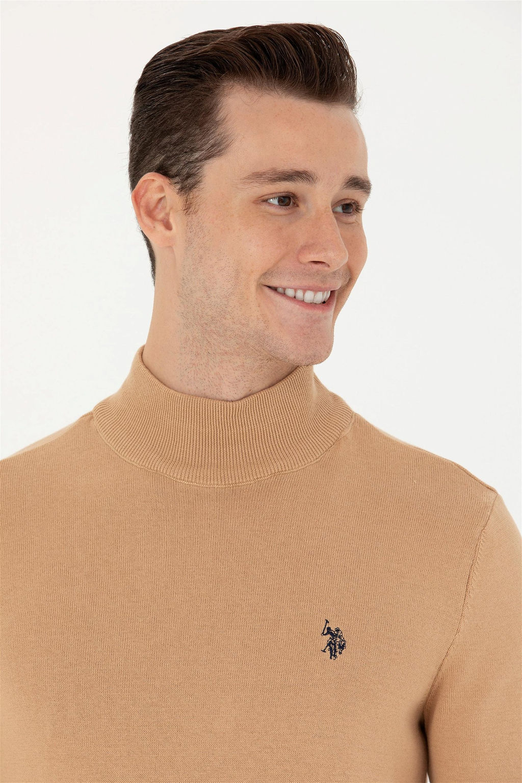 U. S. Polo Assn Мужской базовый свитер песочного меланжа - U.s. polo assn фото 9