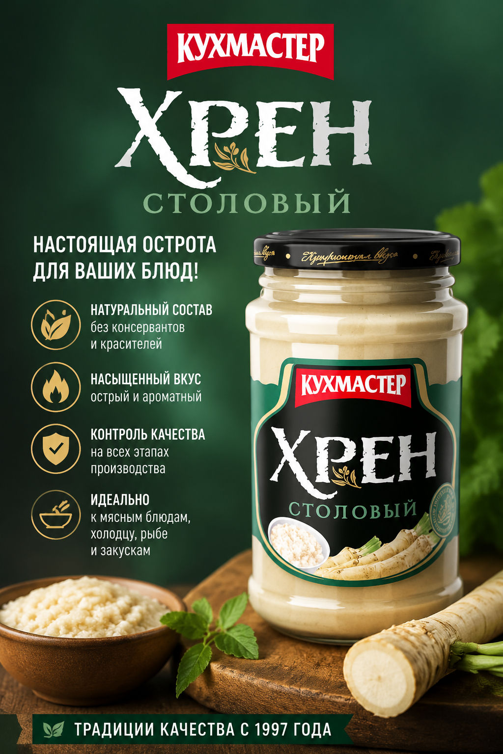 Хрен столовый Кухмастер 190 г