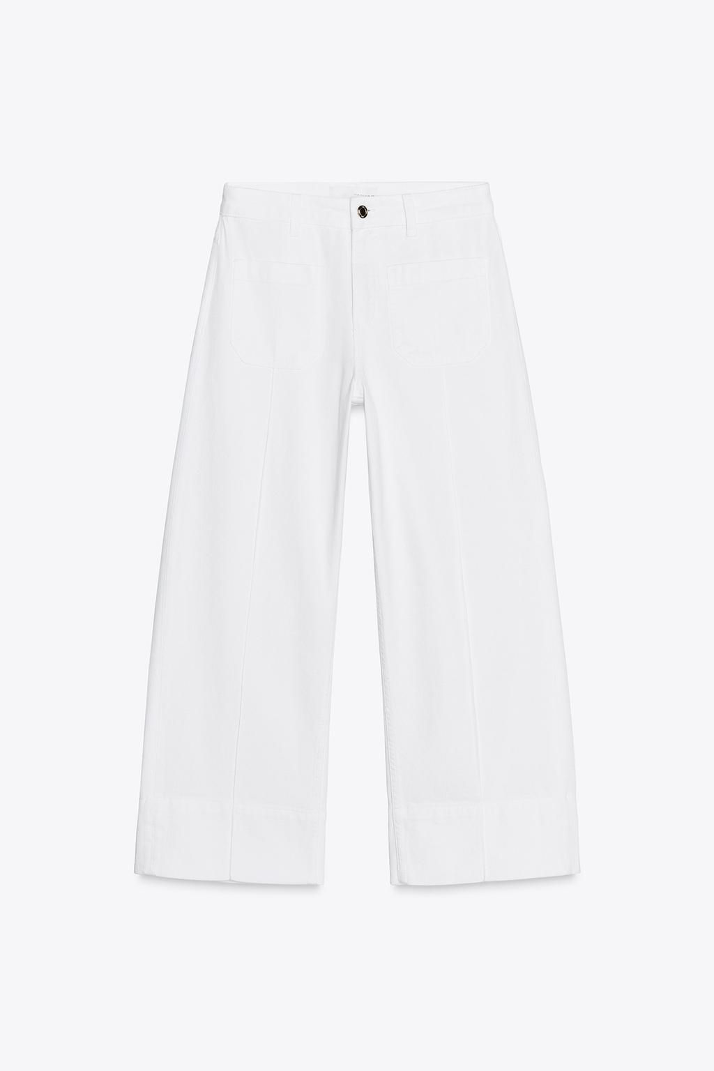 Z1975 WIDE-LEG HIGH-WAIST CROPPED JEANS - Zara фото 6