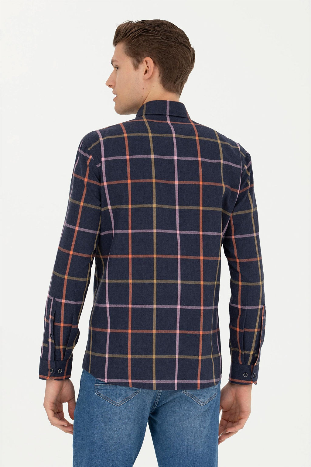 Мужская темно-синяя рубашка с длинным рукавом - U.s. polo assn фото 12