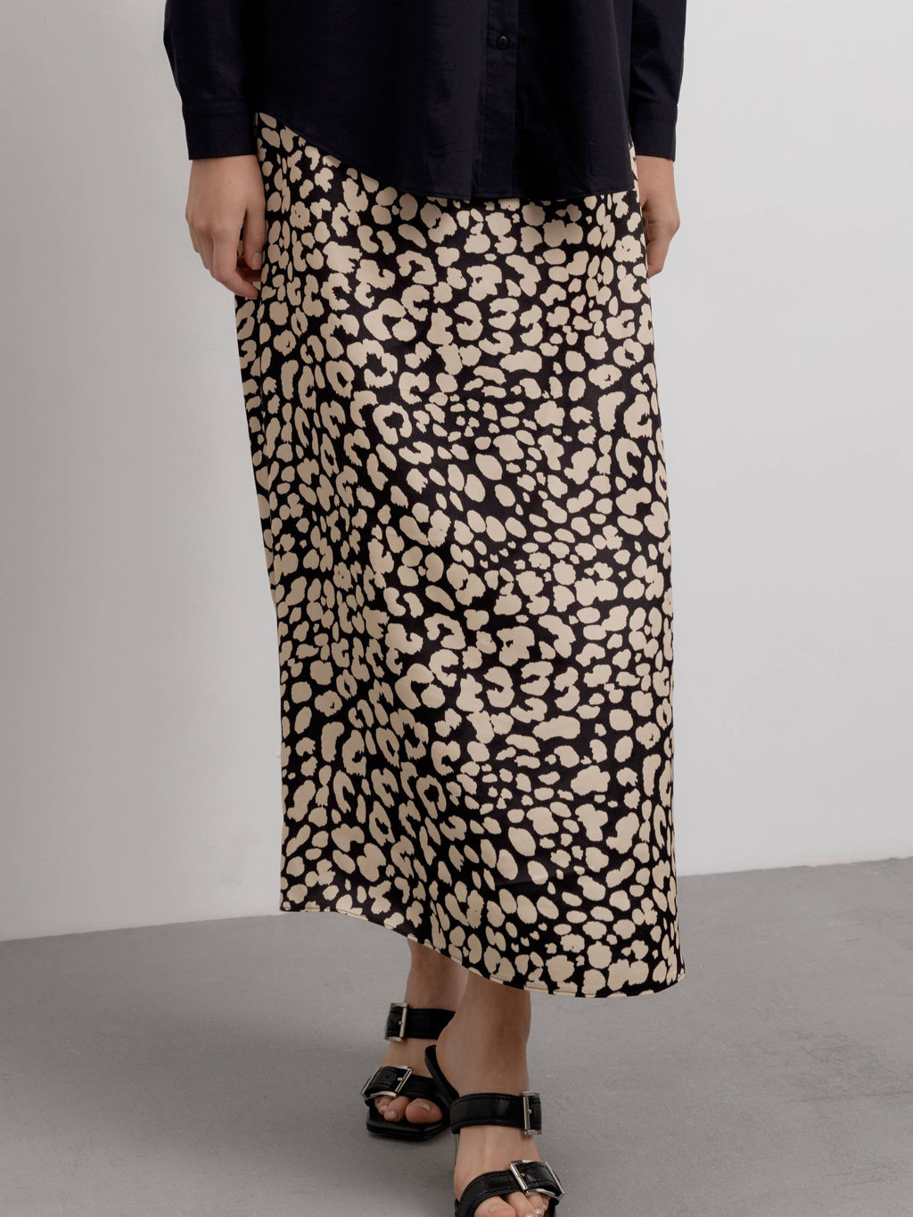 CONTE Юбка А-силуэта из премиальной вискозы LU 2615 leopard - Conte elegant фото 3