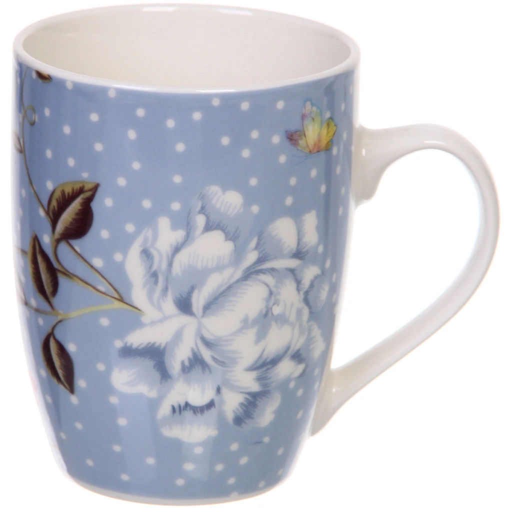 Цена за 2 шт. Кружка керамическая 350мл "Цветочная фантазия", микс рисунков