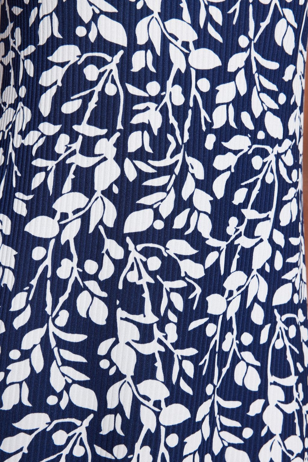 Indigo Cicek Bask?l? S?f?r Kol Volanl? Shift/Duz Mini Esnek Orme Elbise TWOSS22EL0794