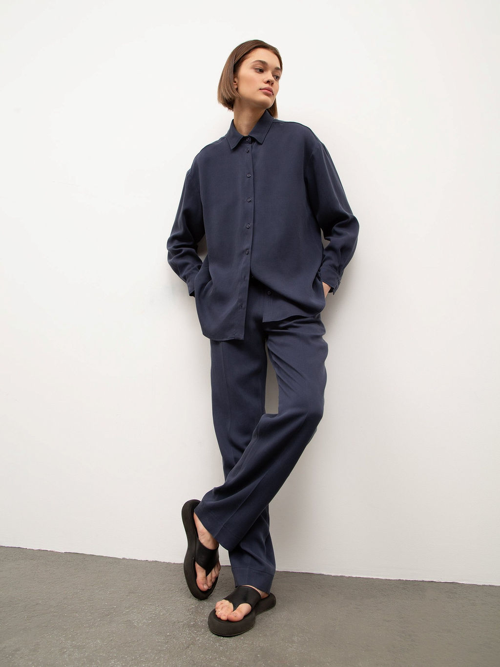 Рубашка однотонная B2693/duia - Emka фото 2