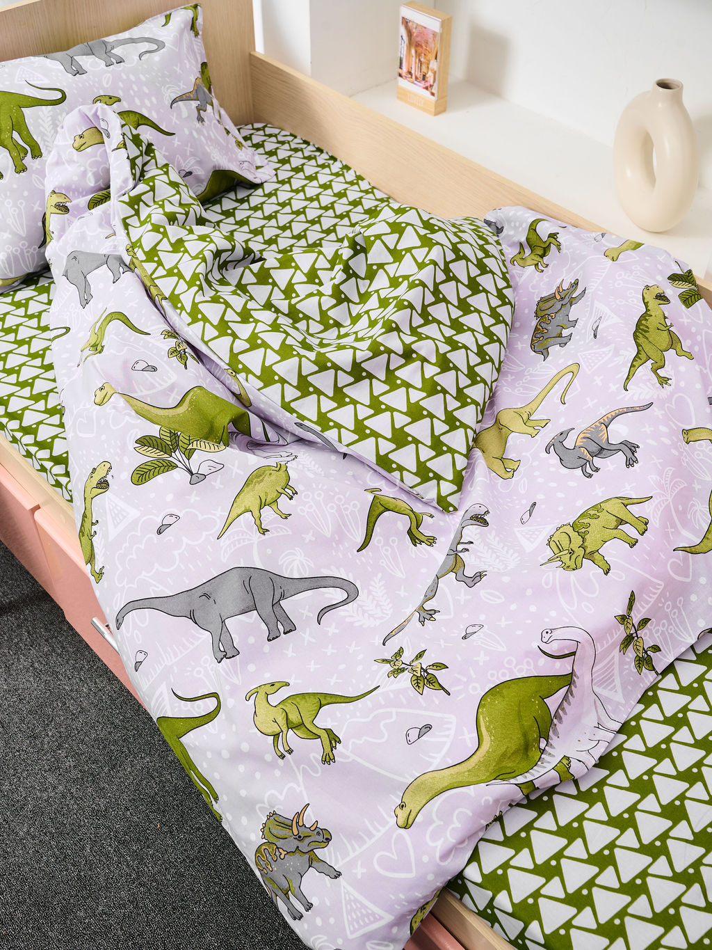 Постельное белье детское поплин с простыней на резинке - Юрский период Детский