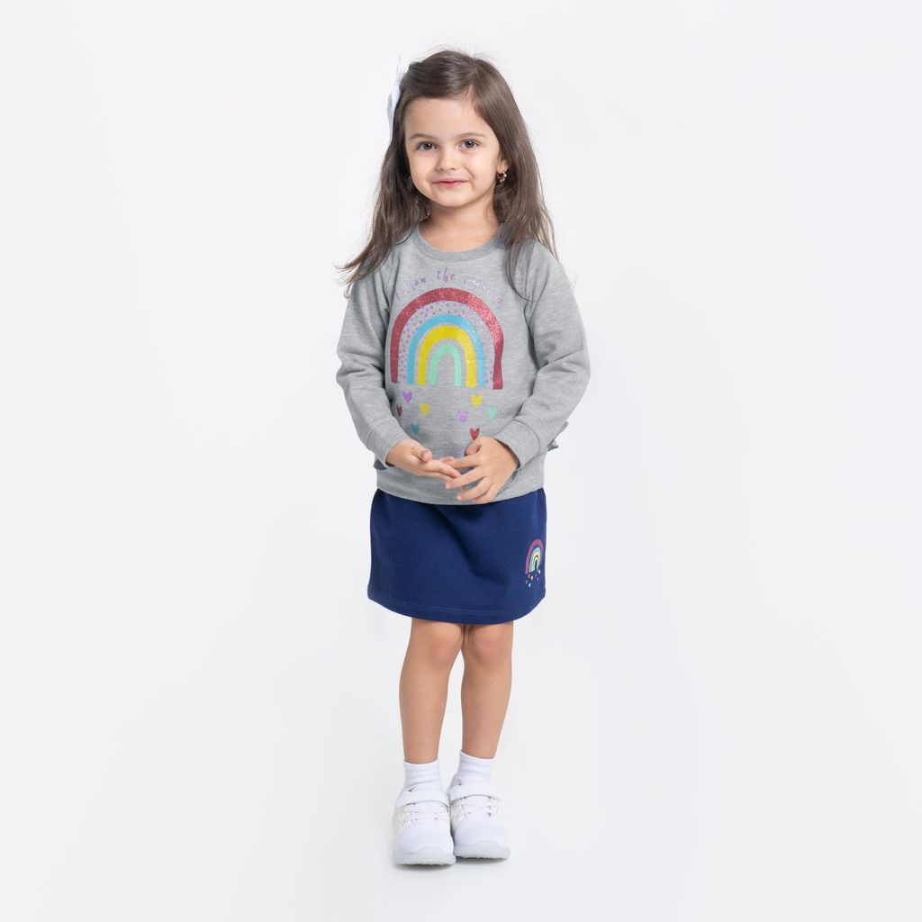 CRB wear/CWKG 62810-11-282 Джемпер модель свитшот для девочки, светло-серый меланж/Ex.Cherubino  фото 2