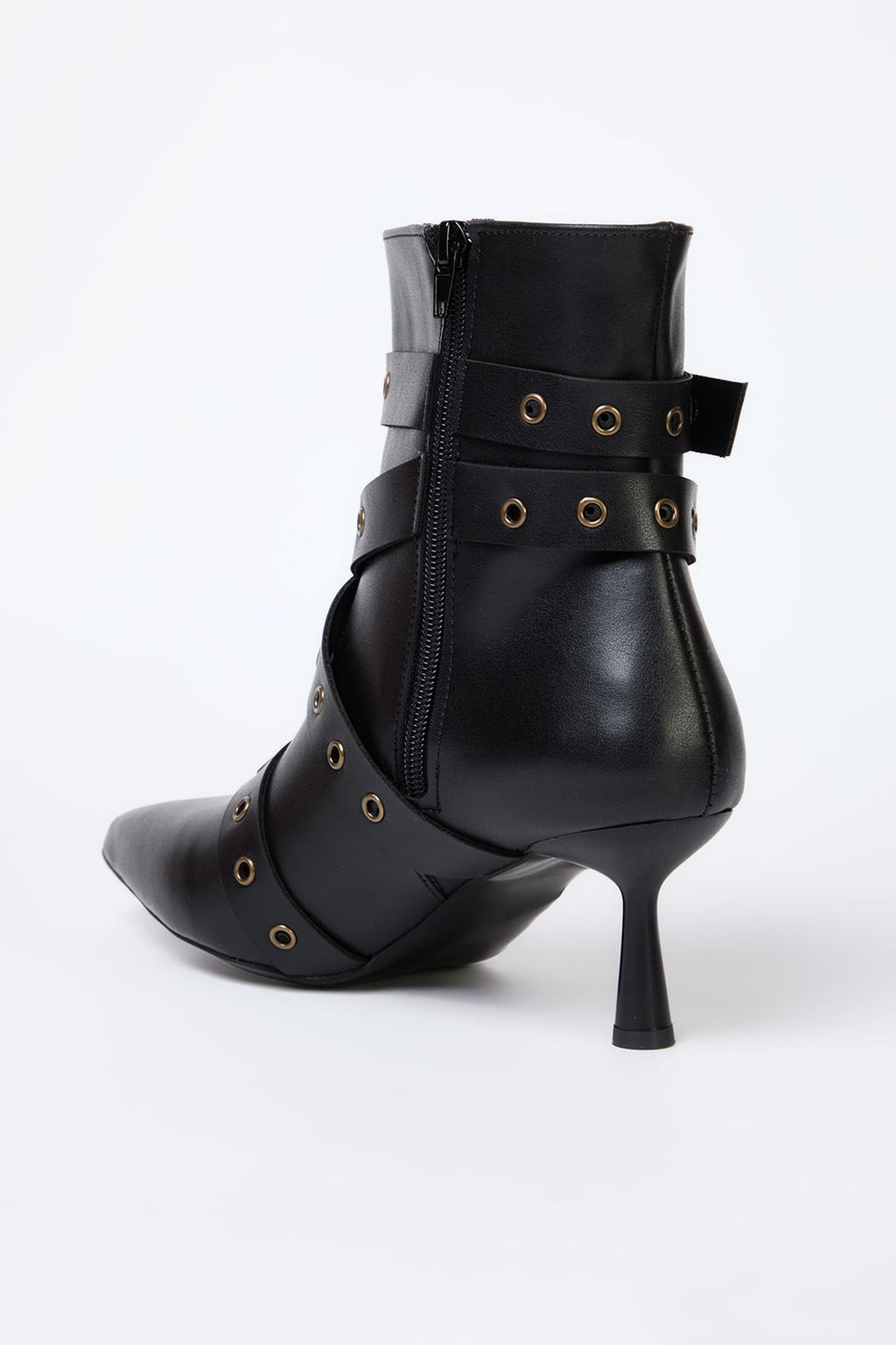 Trendyolmilla Shoes Siyah Kusgozu ve Antik Toka Detayl? Ince Topuklu Kad?n Bot TAKAW25BO00015  фото 6