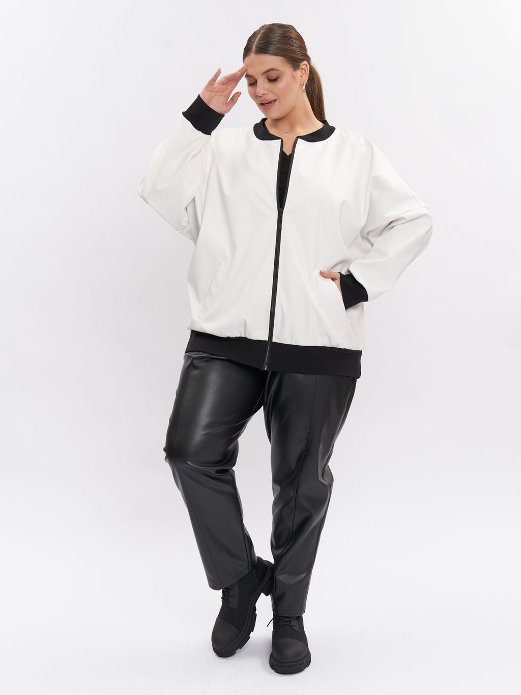 Жакет кожаный GA00109WHT02