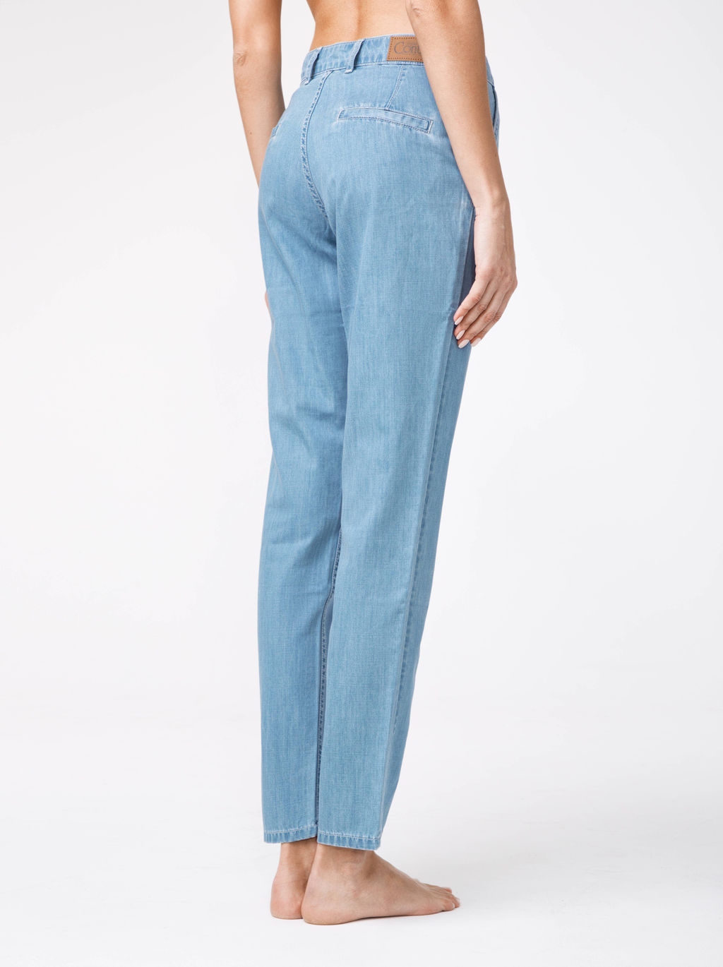 *CONTE Легкие джинсовые eco-friendly брюки CON-140 bleach blue - Conte elegant фото 4
