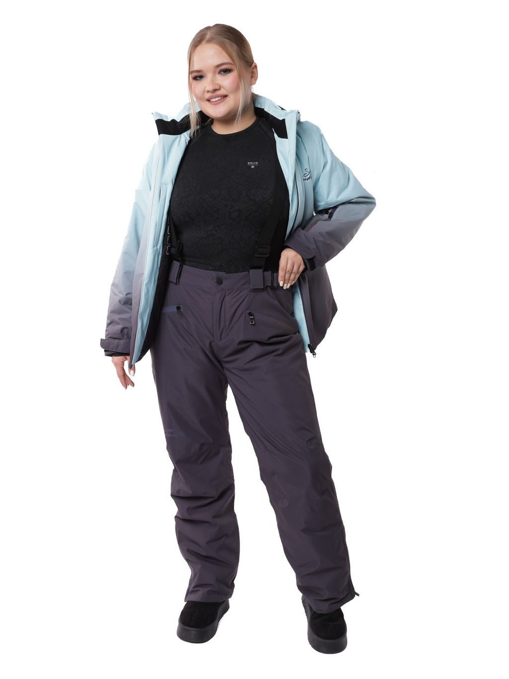 Костюм VKB-0551 Малиново-серый - Snow headquarter фото 18