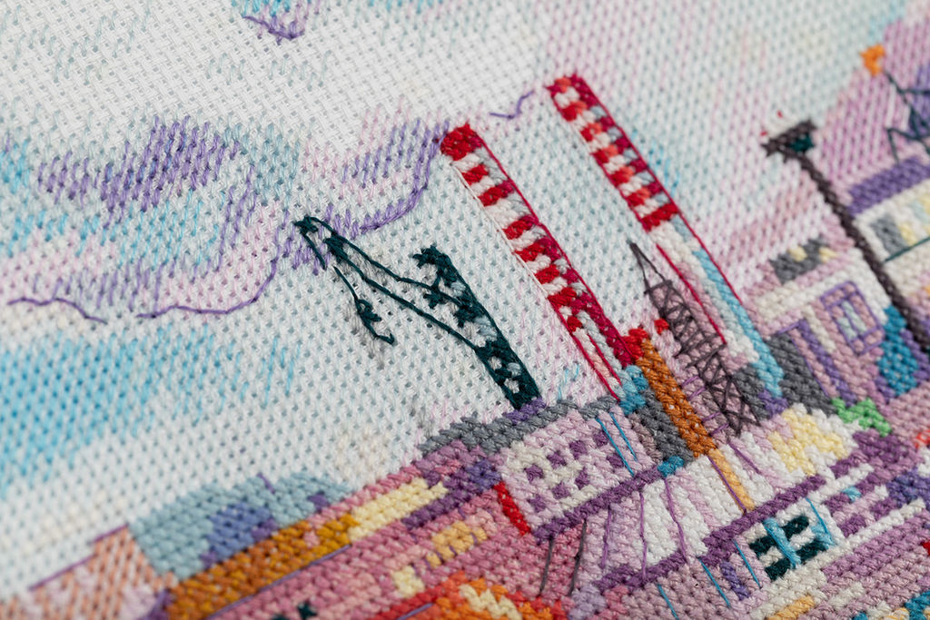 Набор для вышивания PANNA GM-7358 Индустриальный пейзаж 27 х 15.5 см