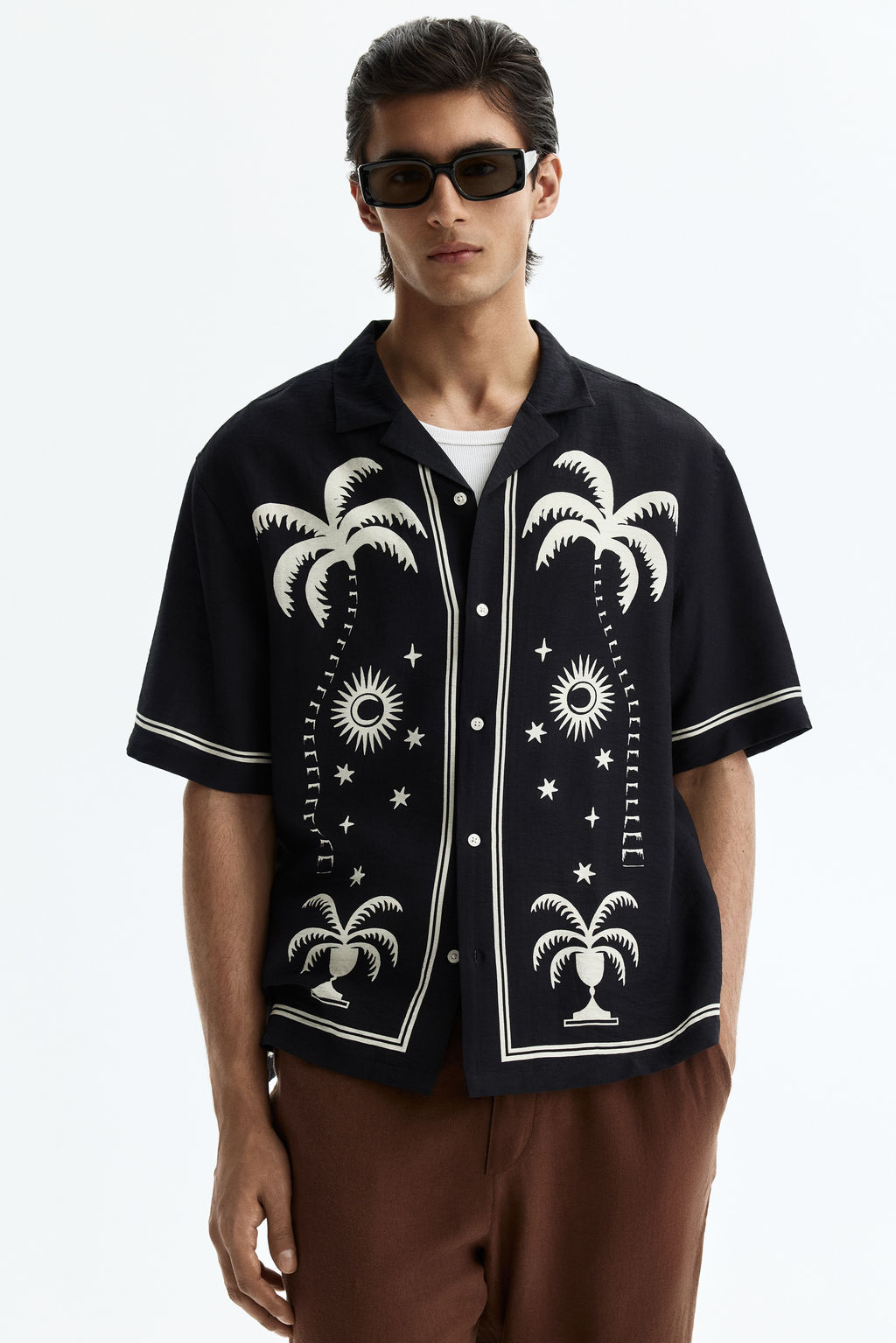 Camisa resort estampada Relaxed Fit - H&m фото 7