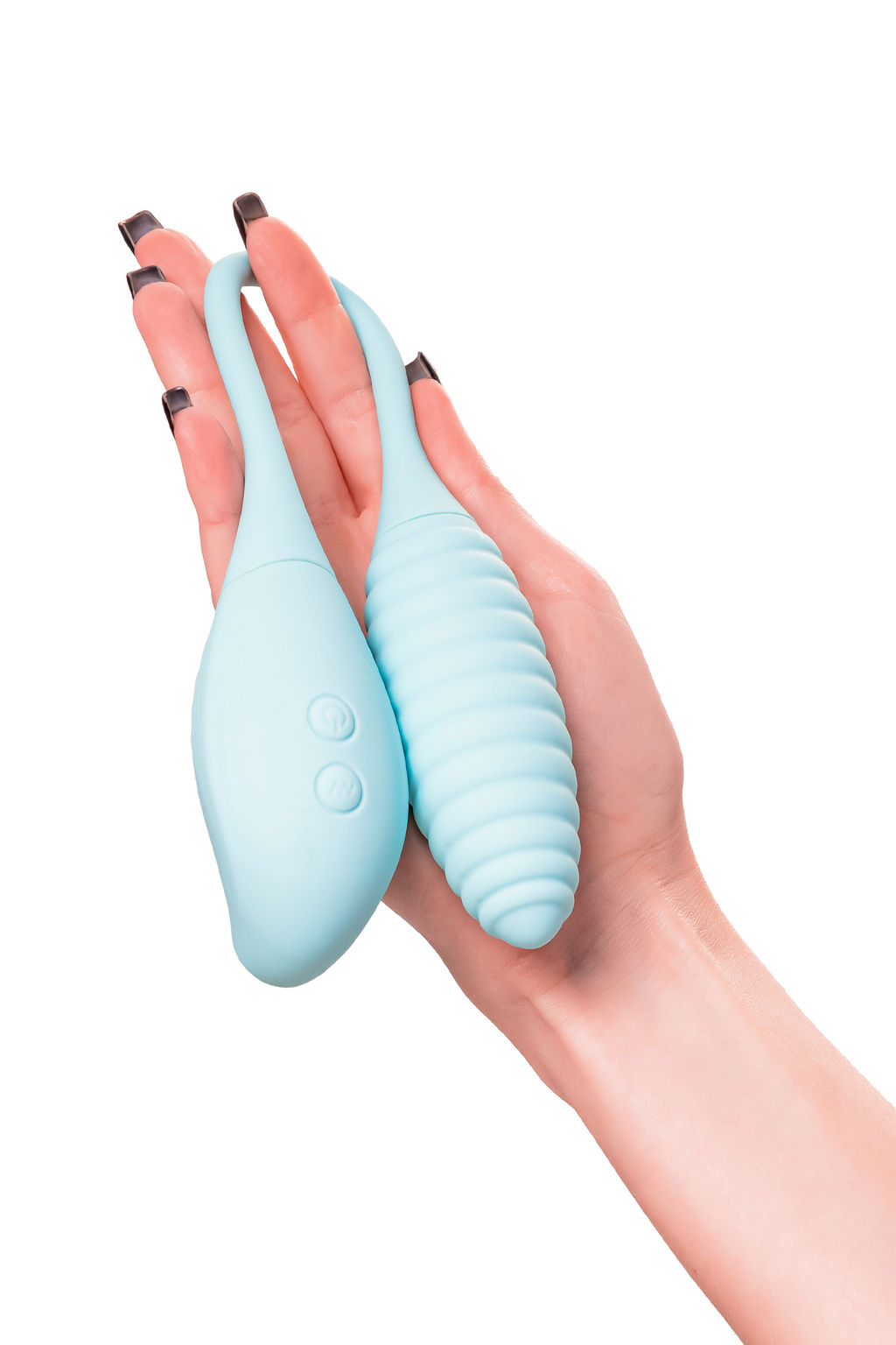 Вакуумно-волновой стимулятор и яйцо-пульсатор JOS Roow, силикон, голубой, 36 см  фото 8