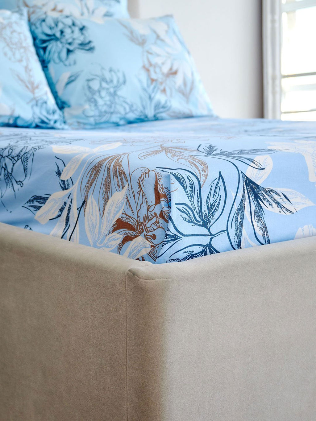 Простыня поплин - Симфония, цвет голубой - Гармония уюта фото 3