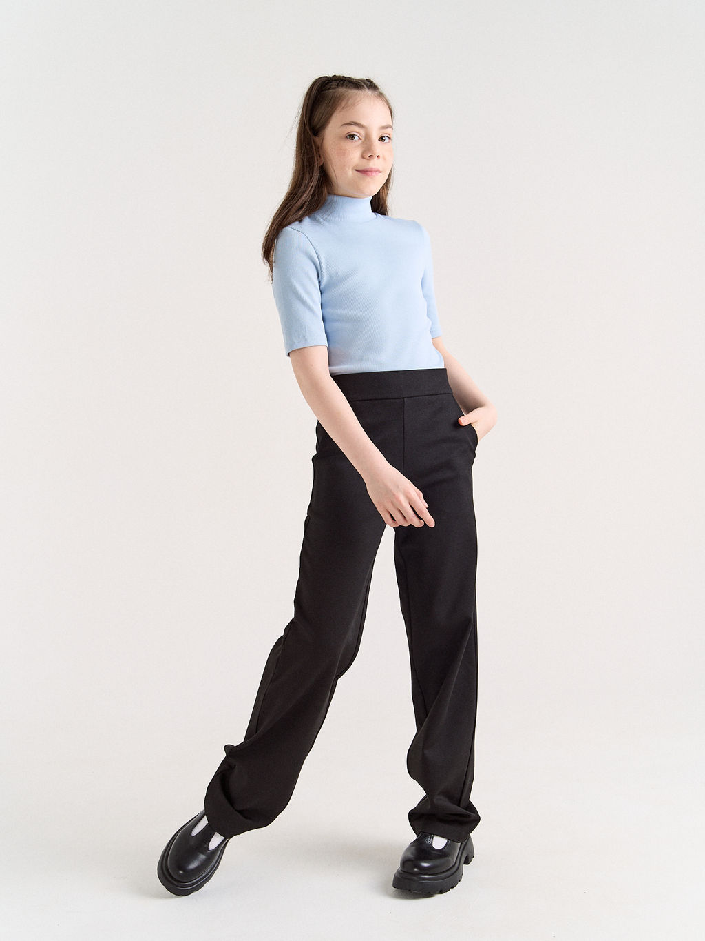 Брюки Черные для девочки 7+ - Bungly фото 4