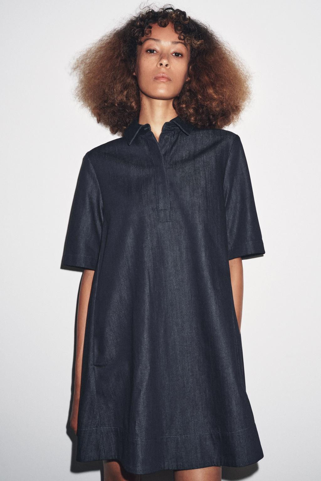 ZW COLLECTION DENIM MINI DRESS - Zara фото 2