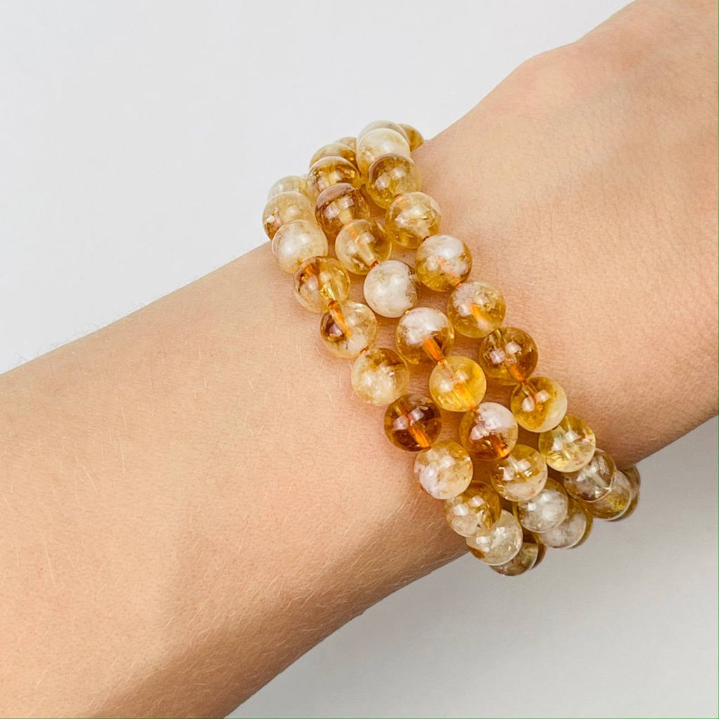 Бусины для украшений из Цитрина (58 бусин)