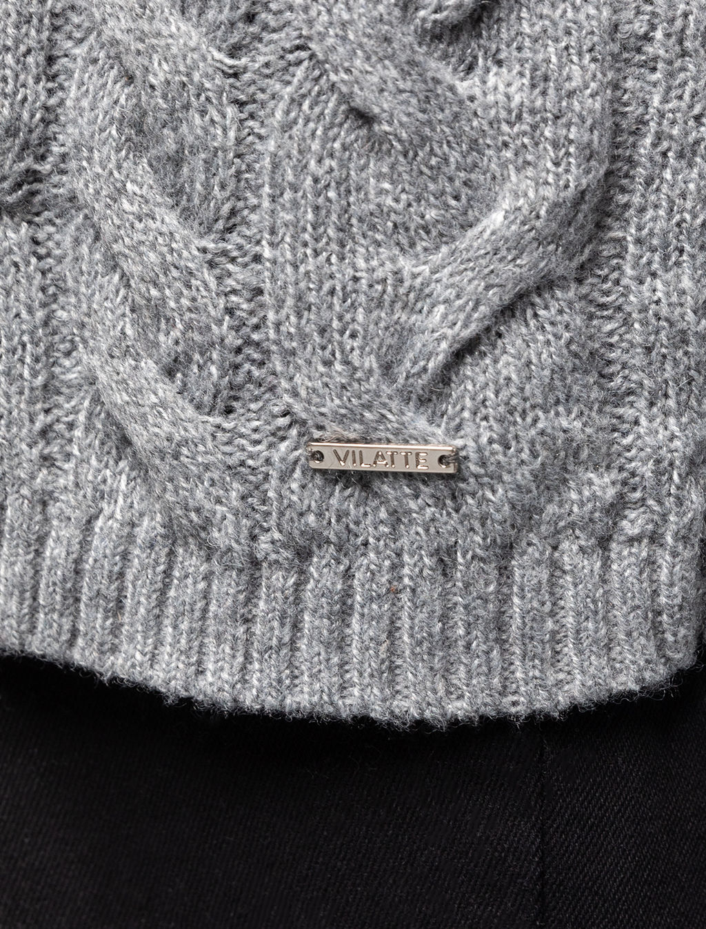 VILATTE / Удлиненный свитер тонкой вязки с шерстью  фото 6