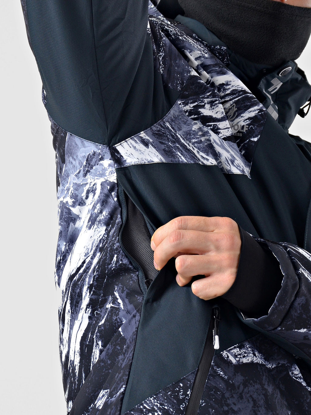 Мужская зимняя горнолыжная куртка Evil Wolf 68611_3 Серый