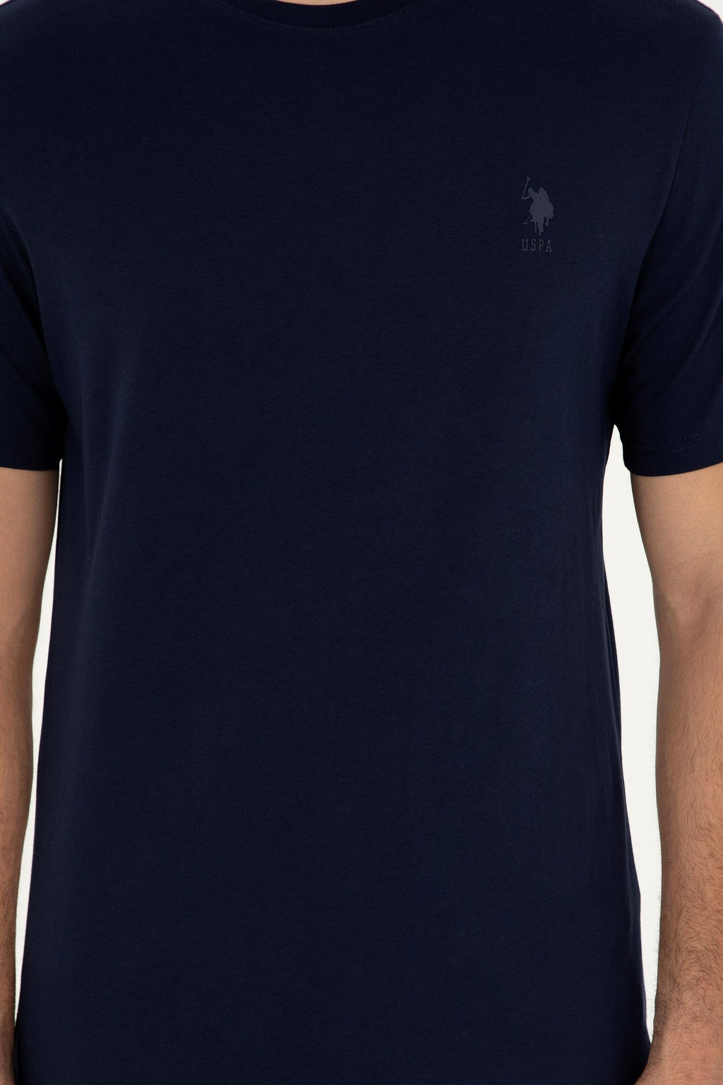Мужская темно-синяя базовая футболка Неожиданная скидка в корзине - U.s. polo assn фото 6