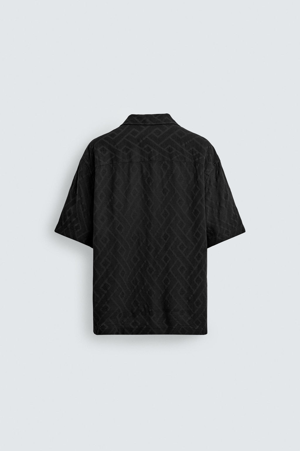CAMISA JACQUARD GEOM?TRICO / Negro - Zara фото 7