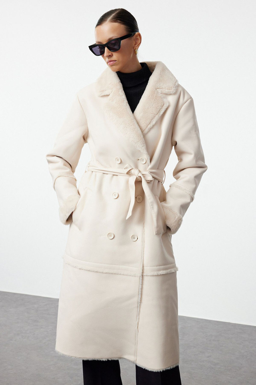 Ekru Oversize Kusakl? Kaban TWOAW24KB00188 - Trendyolmilla фото 2