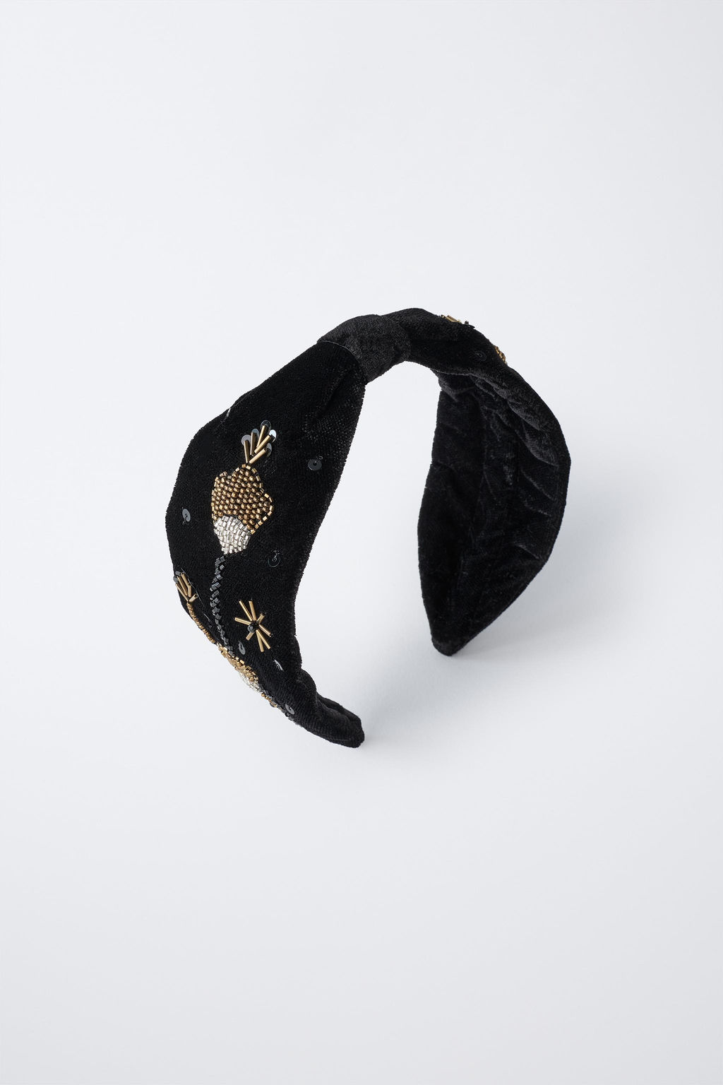 BEADED VELVET HEADBAND - Zara фото 4