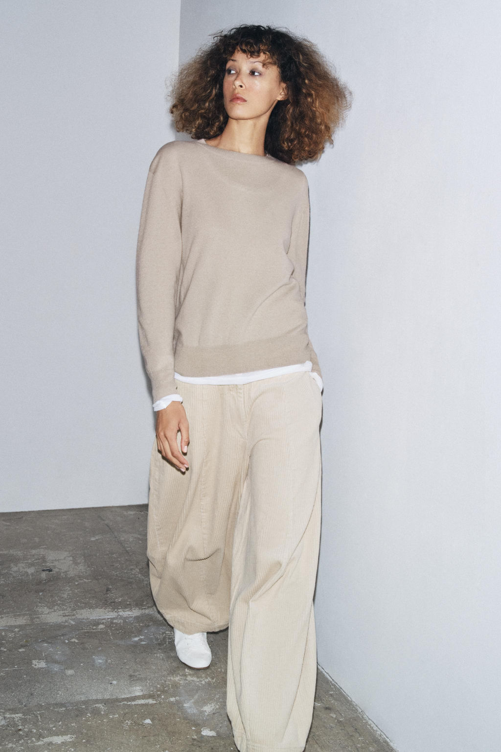 100% EXTRA-SOFT WOOL JUMPER WITH LONG SLEEVES