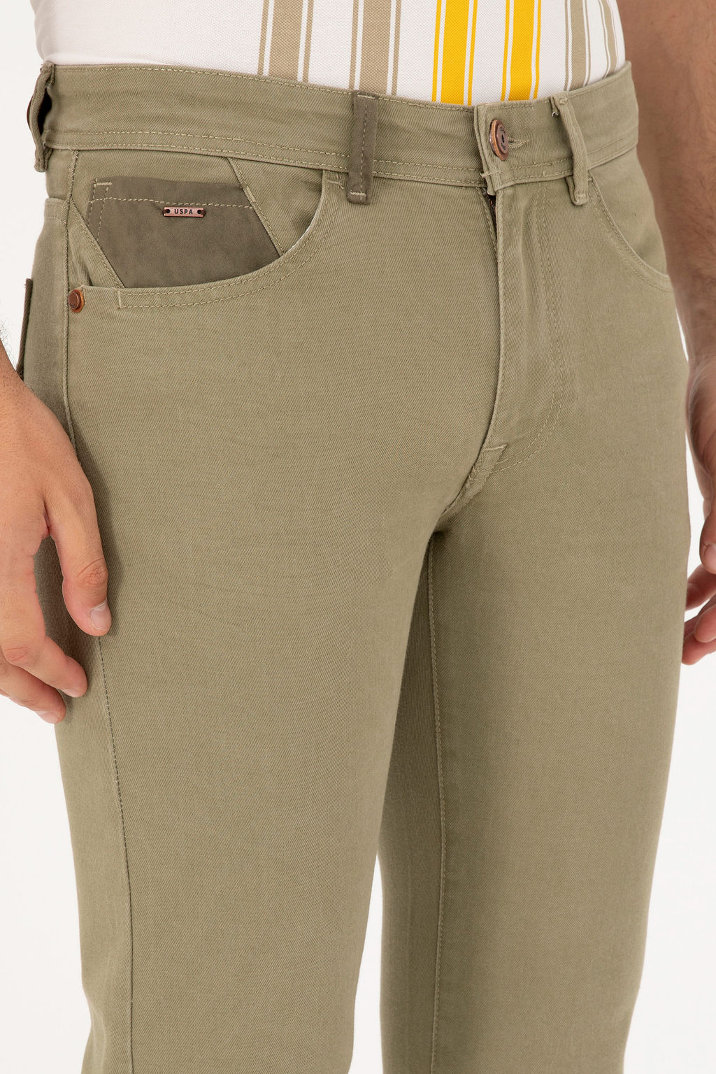 U. S. Polo Assn / Мужские джинсовые брюки цвета хаки - U.s. polo assn фото 17