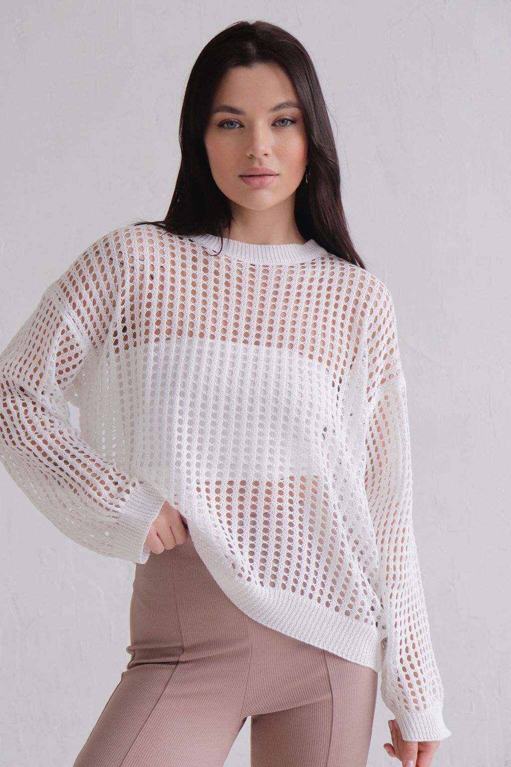 Martichelli Джемпер-сеть белый фото 19