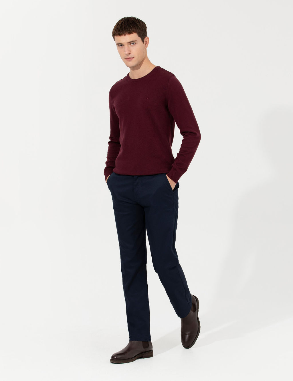 Lacivert Regular Fit Kanvas Pantolon - Pierre cardin фото 3