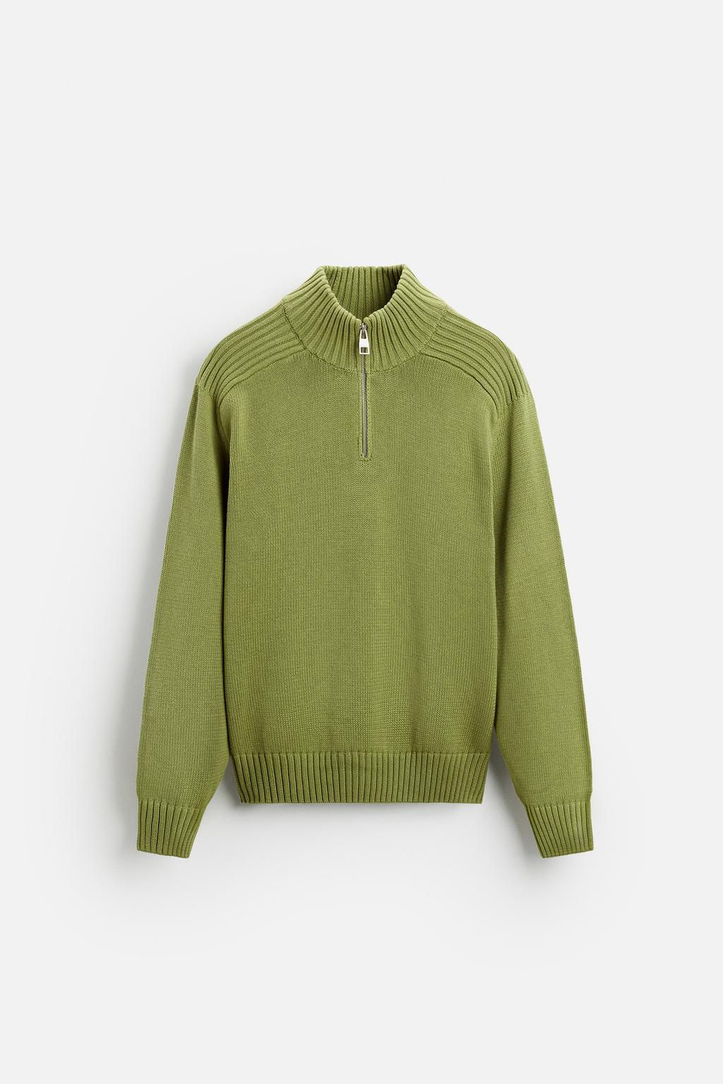HIGH NECK QUARTER-ZIP SWEATER - Zara фото 15