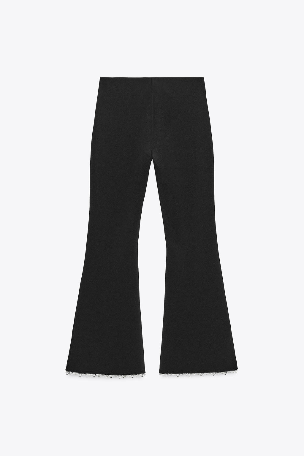 FLARE STRETCH TROUSERS WITH FAUX PEARLS - Zara фото 6